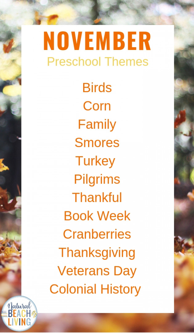 + November Preschool Themes with Lesson Plans and Activities