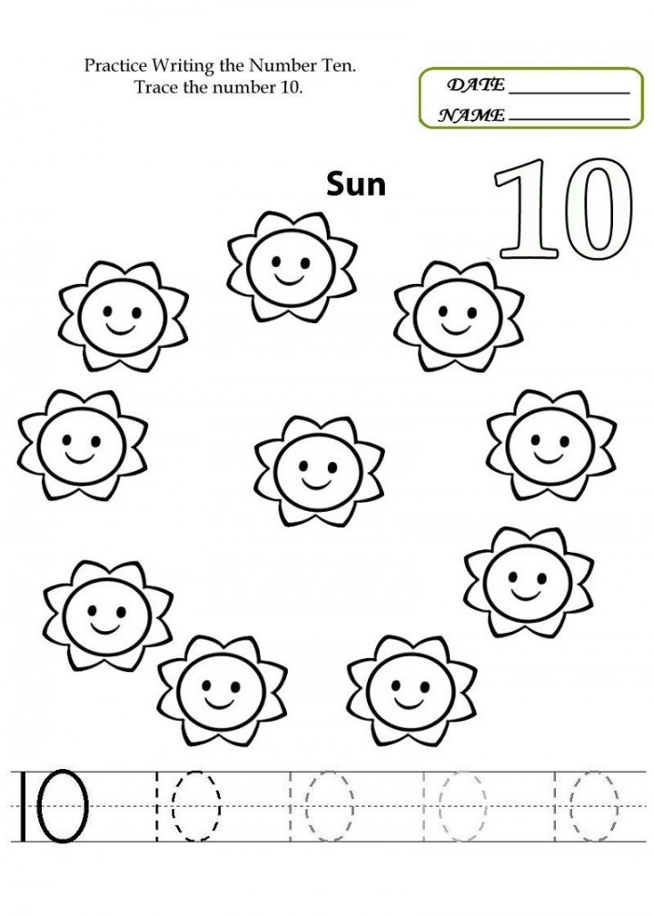 Number  Worksheets to Print  Activity Shelter  Kindergarten