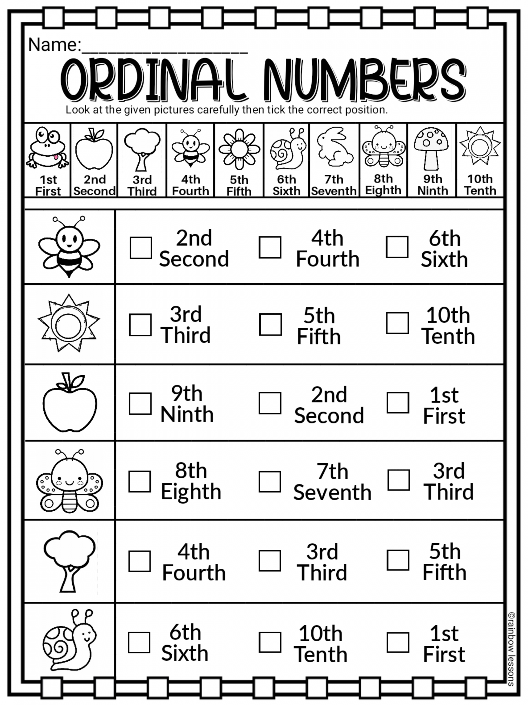 Numbers - Worksheets  Spring Math Worksheets