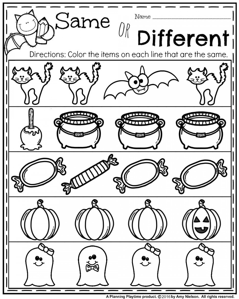 October Preschool Worksheets - Planning Playtime  Halloween