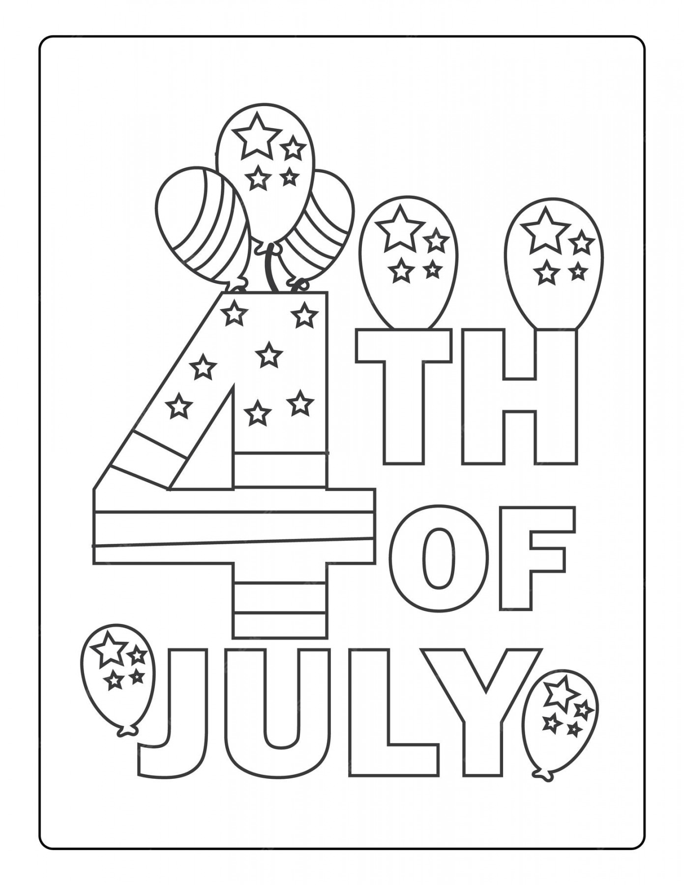 Premium Vector  th of july coloring pages for kids independence