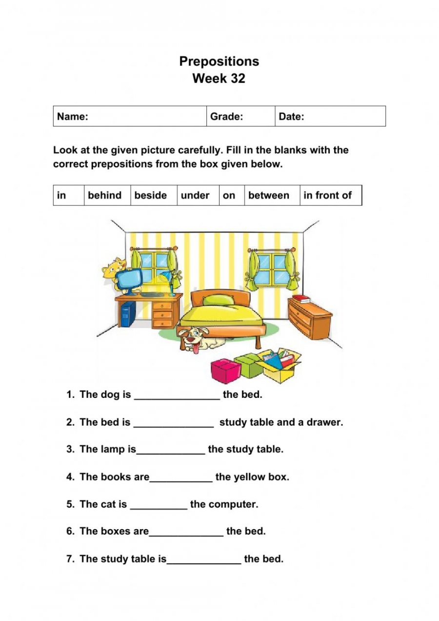 preposition worksheet for class  - Google Search  Prepositions