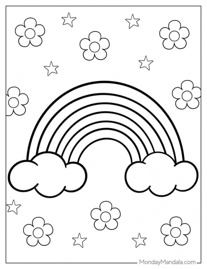 Rainbow Coloring Pages (Free PDF Printables)