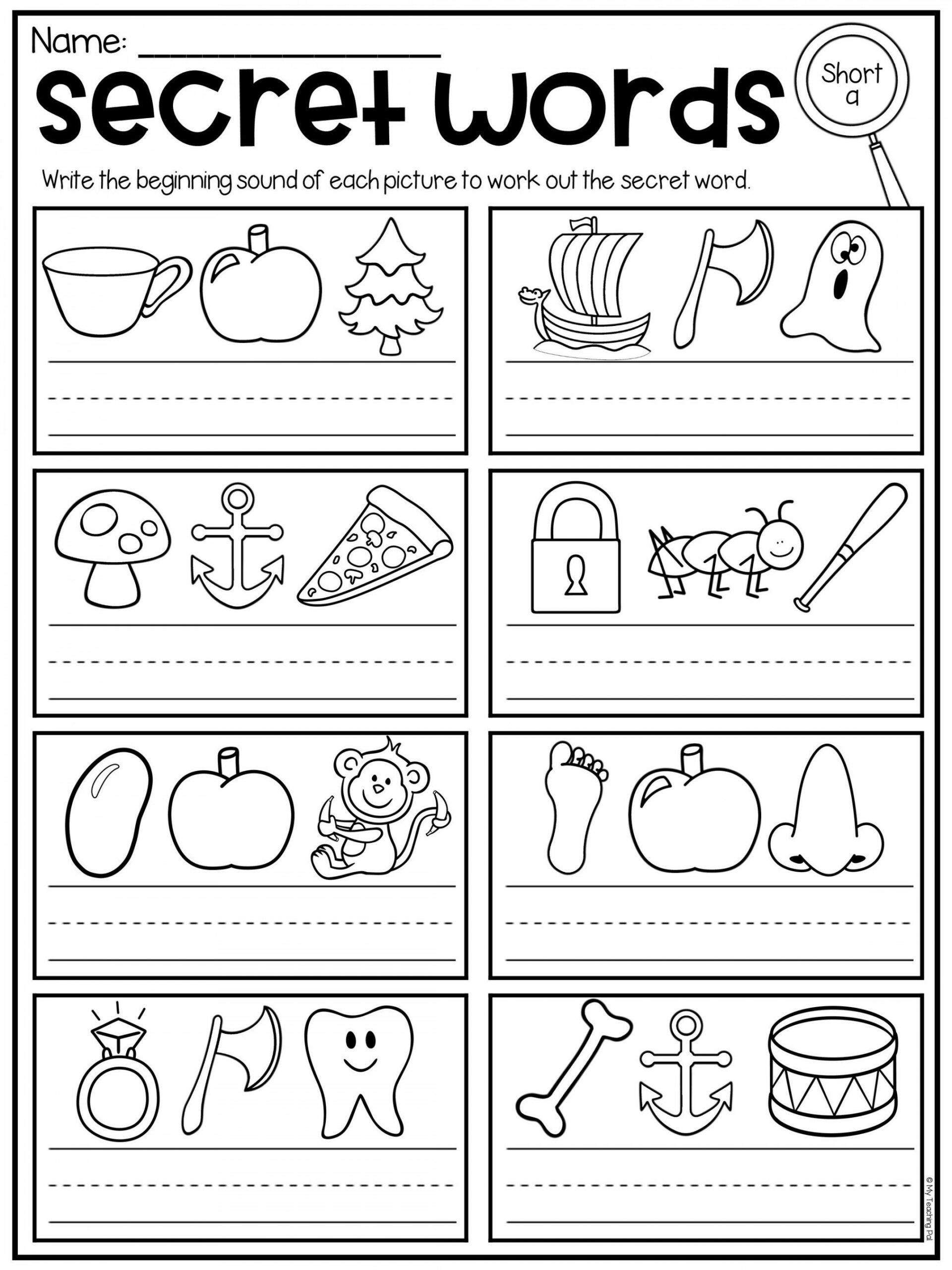 Secret Words Worksheets - CVC, Short Vowels and Long Vowels