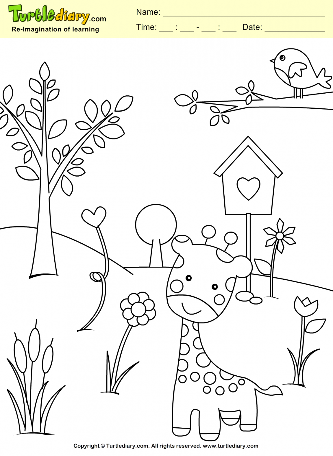 Spring Coloring Sheet Coloring sheet  Spring coloring sheets