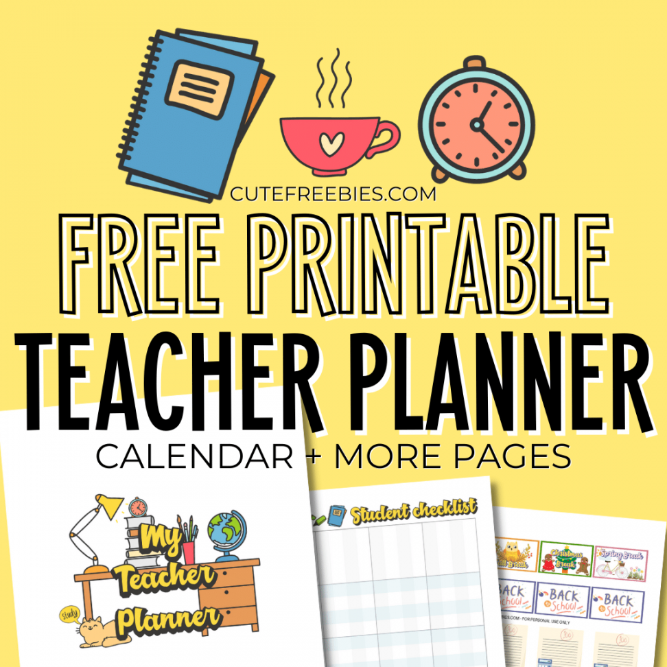 Teacher Planner For  –  – Free Printable! - Cute Freebies