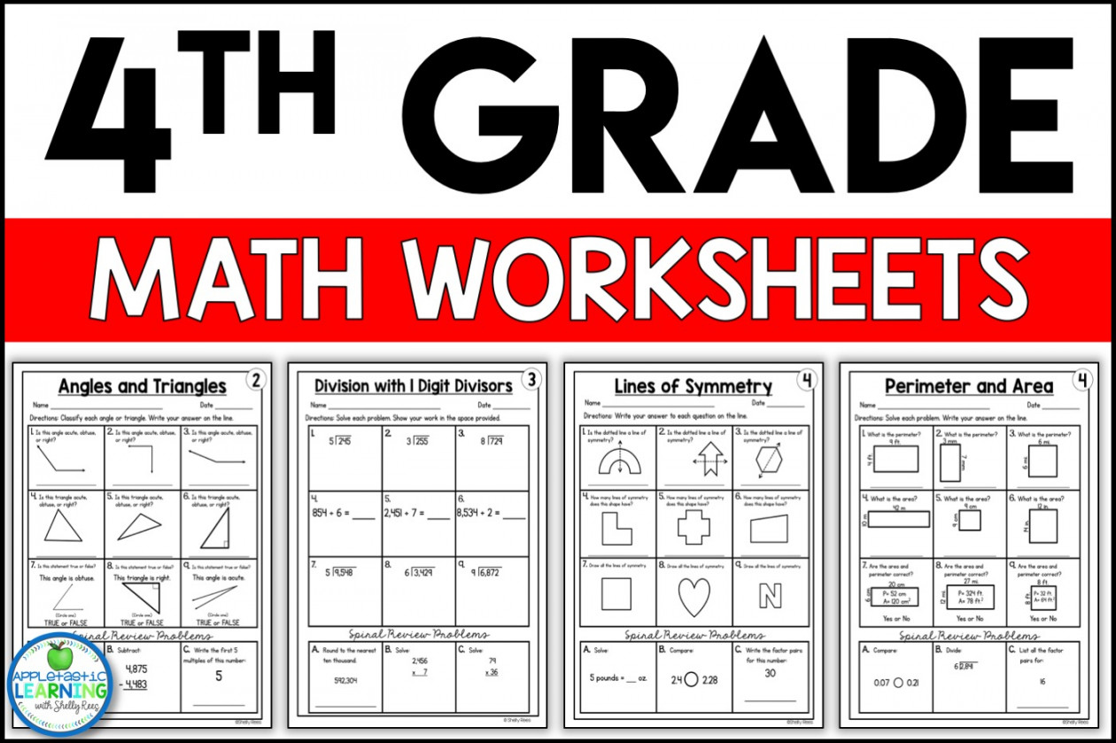 th Grade Math Worksheets Free and Printable - Appletastic Learning