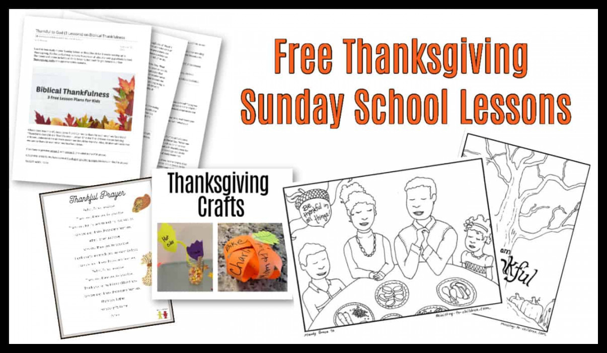 Thanksgiving Sunday School Lesson & Kids Bible Activities (