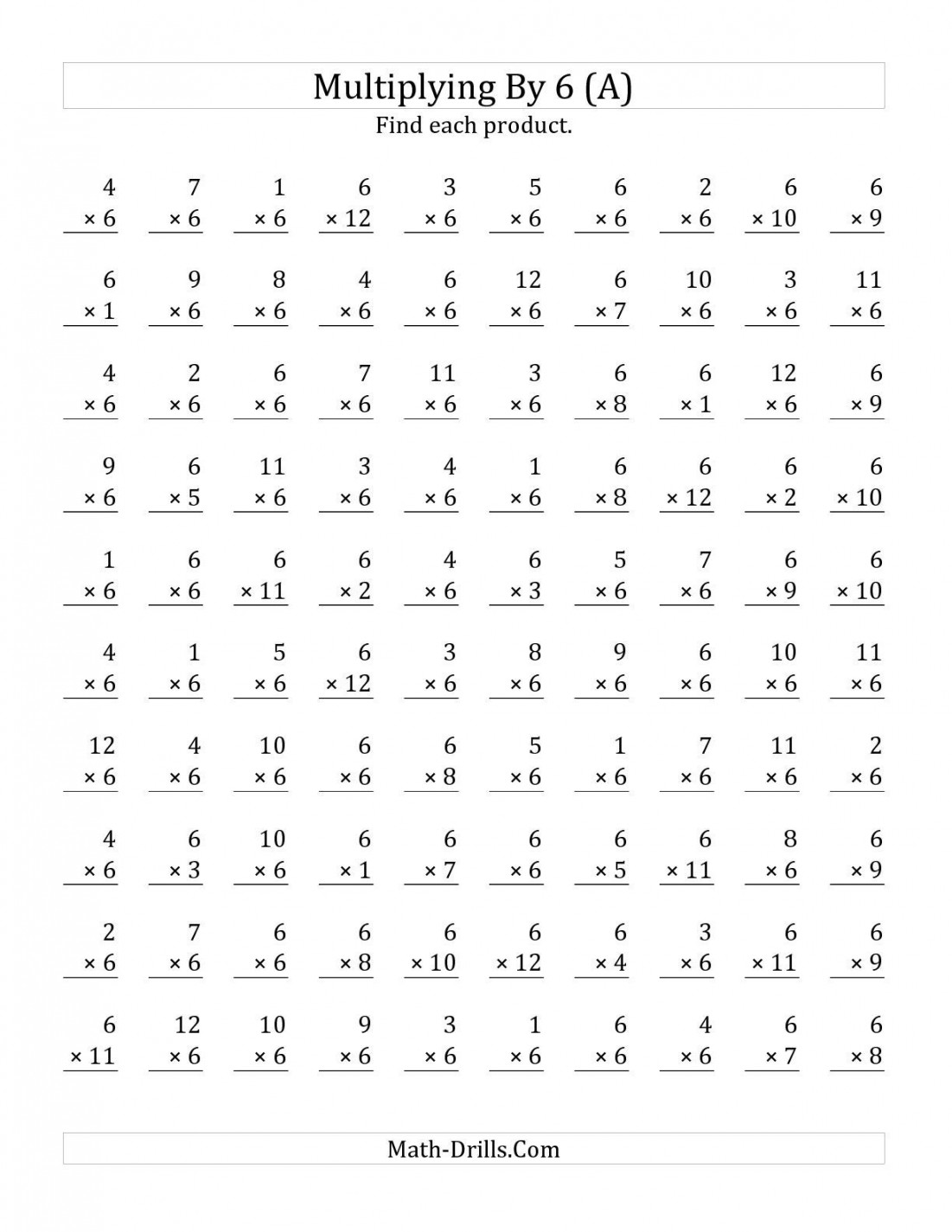 The Multiplying  to 2 by  (A) math worksheet from the