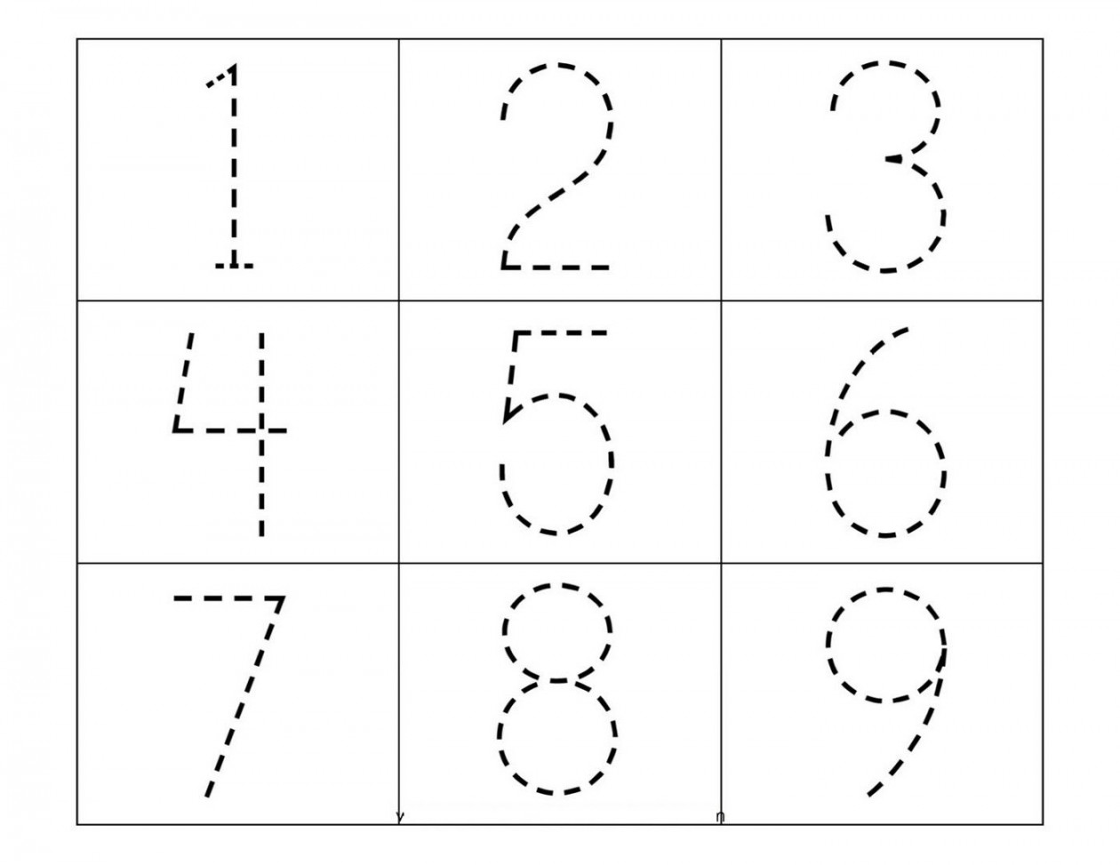 Tracing Numbers for KG  Printable preschool worksheets, Preschool