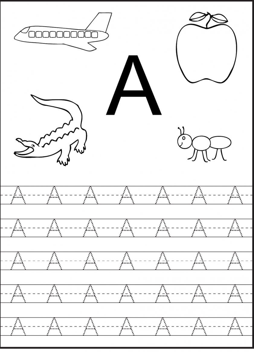 Tracing the Letter A Free Printable  Activity Shelter  Tracing