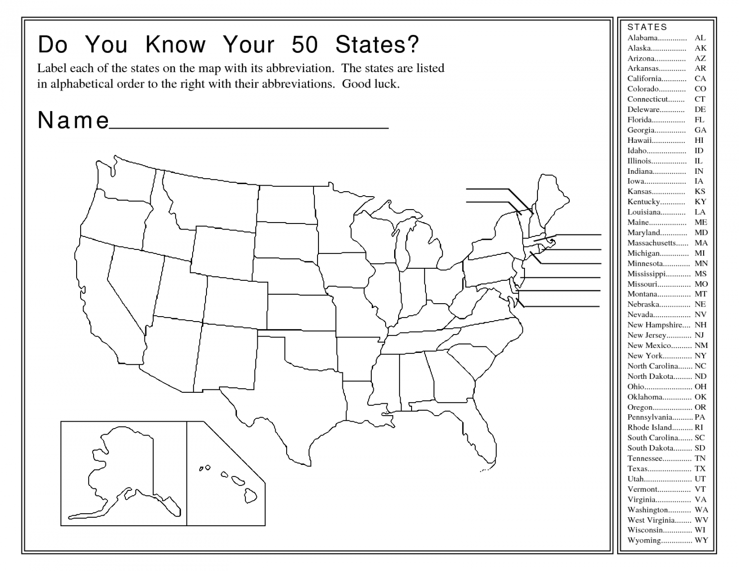 united states geography worksheets  Us state map, Map activities