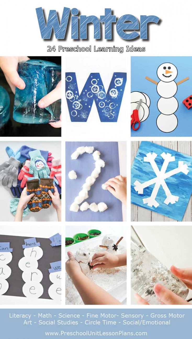 Winter Preschool Lesson Plans for Teachers and Homeschoolers