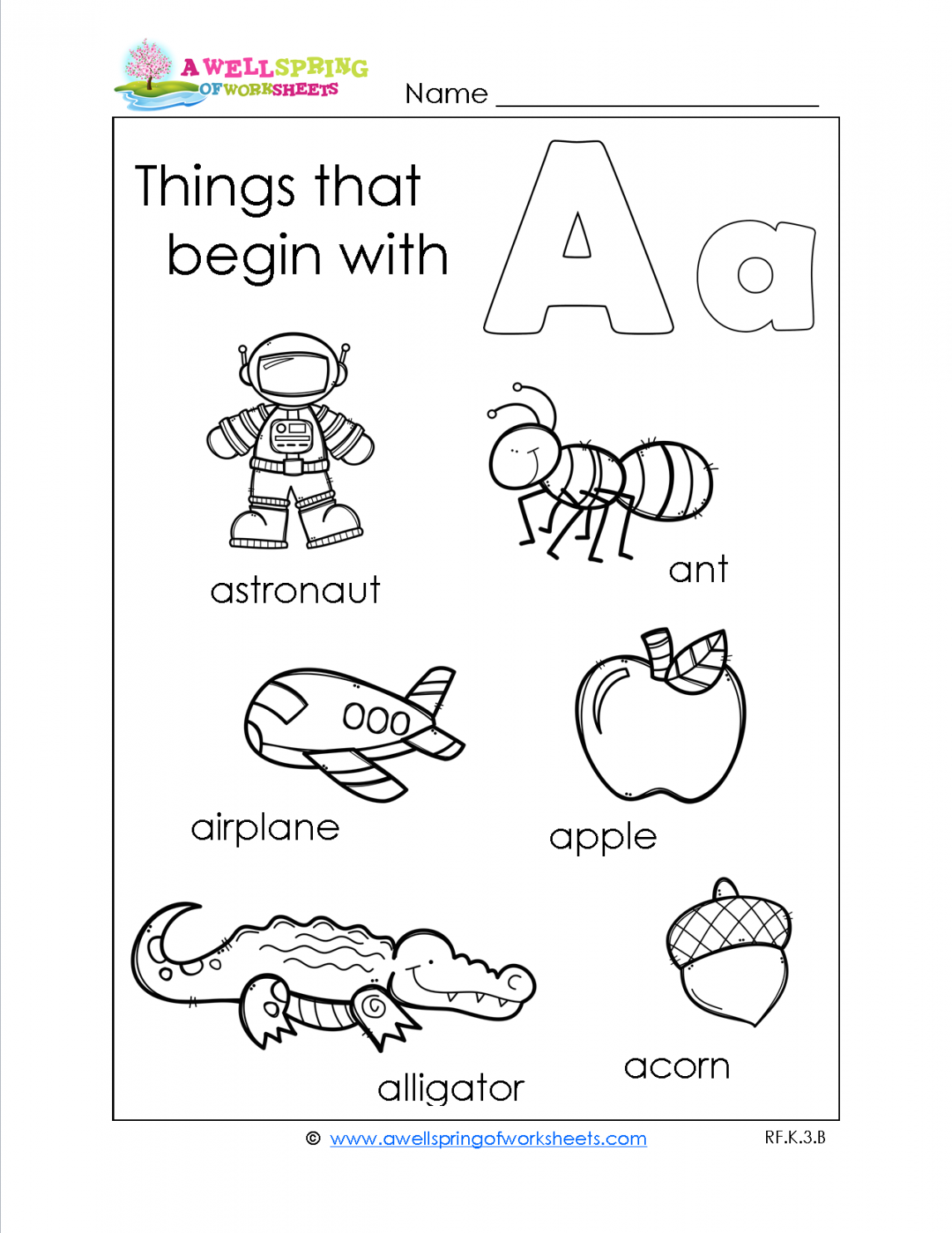 Worksheets by Subject  A Wellspring of Worksheets  Alphabet