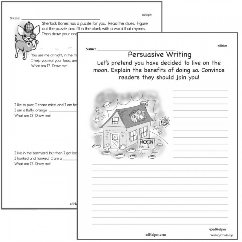 Writing Worksheets for Creative Kids  Free PDF Printables