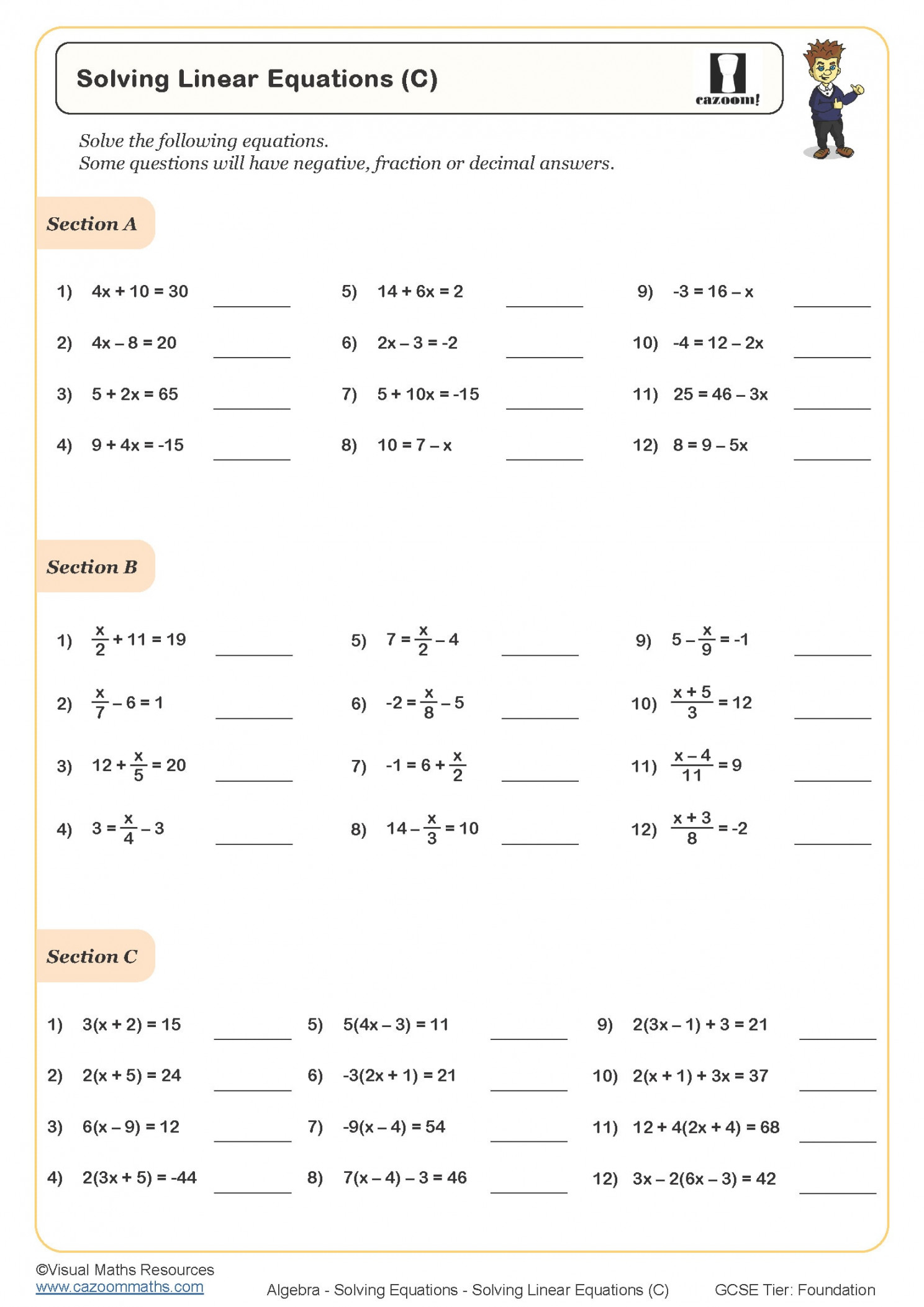 Year  Maths Worksheets  Cazoom Maths Worksheets