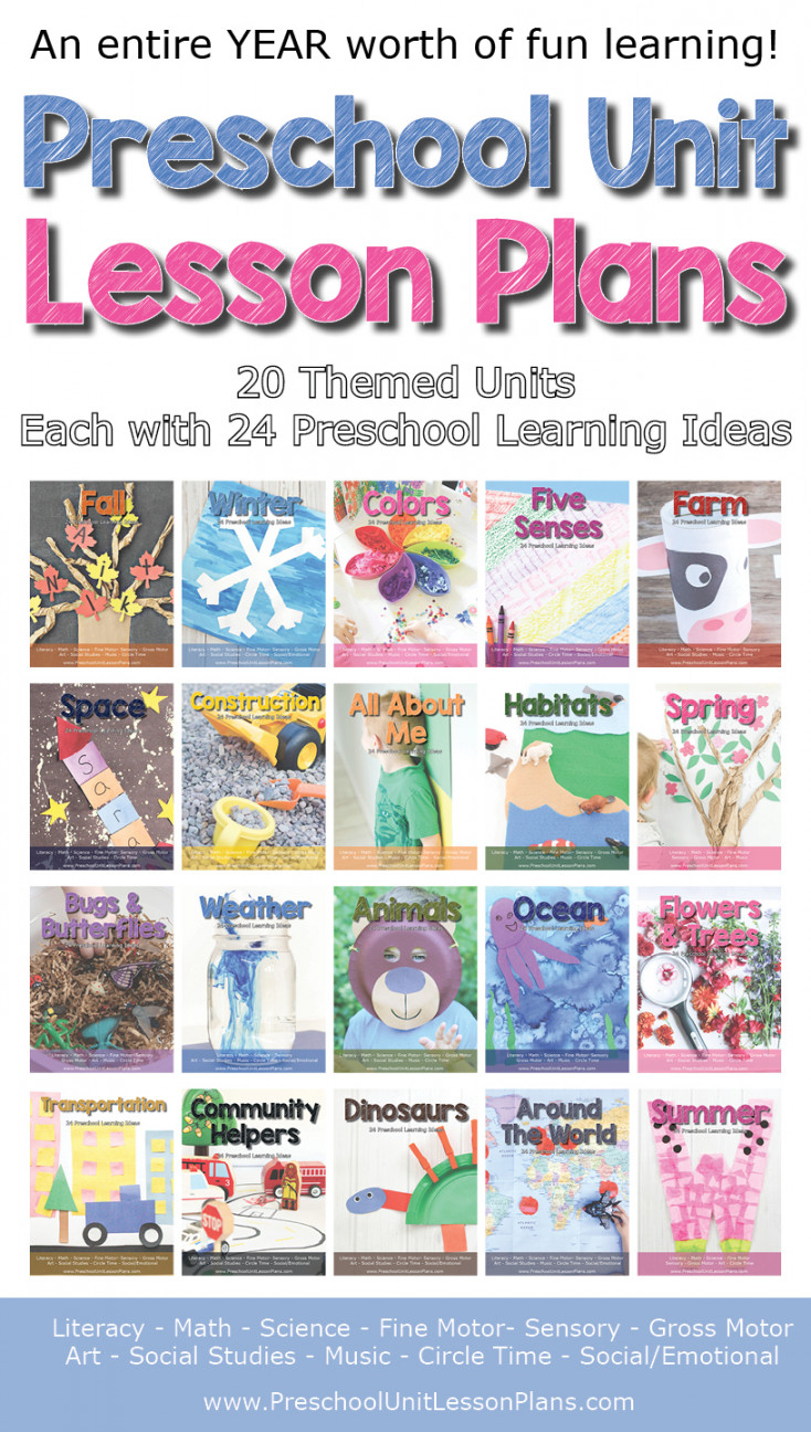 A Year of Preschool Lesson Plans:  Themed Units! - Where