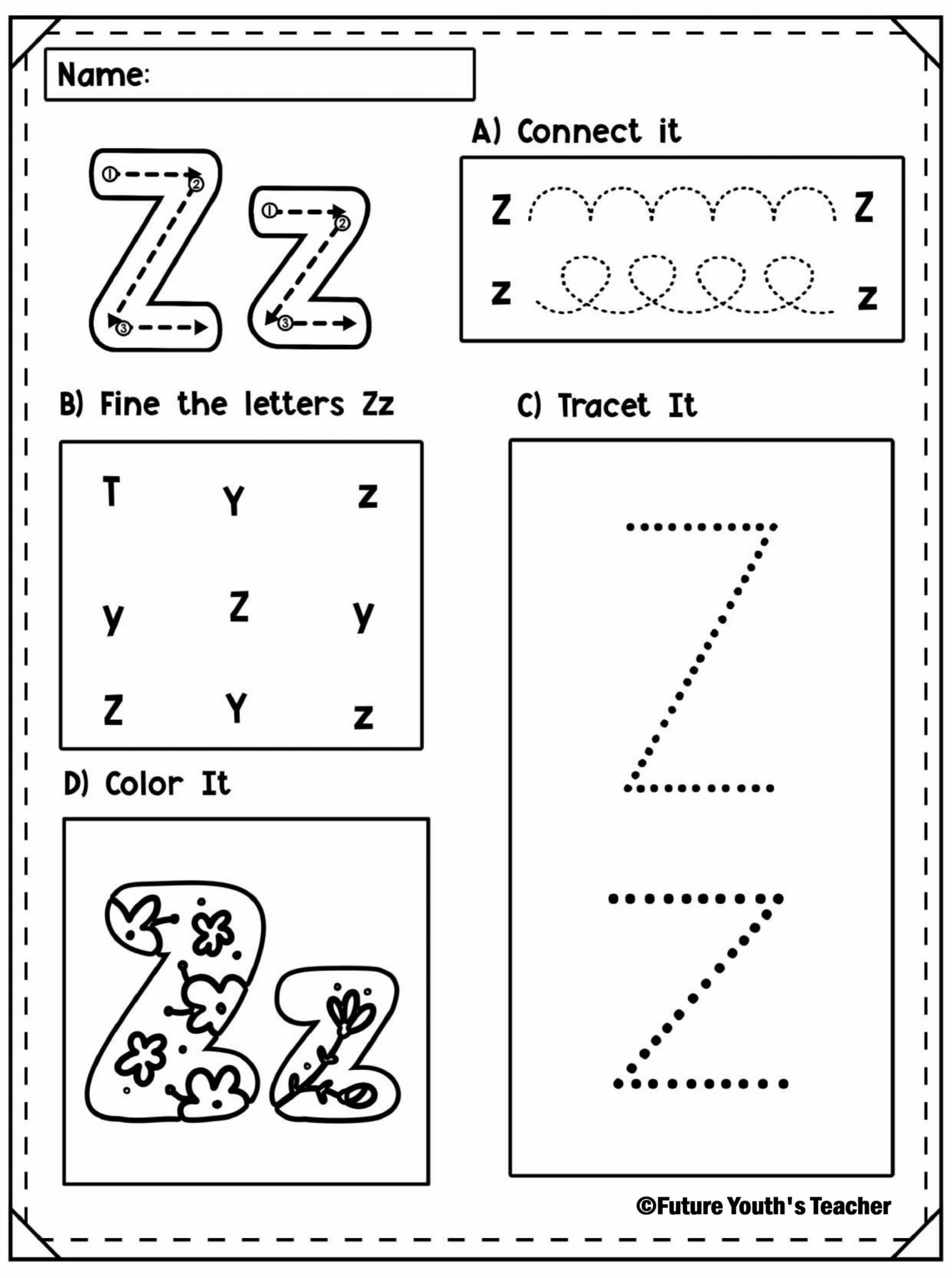 Alphabet Activities Worksheets A-Z