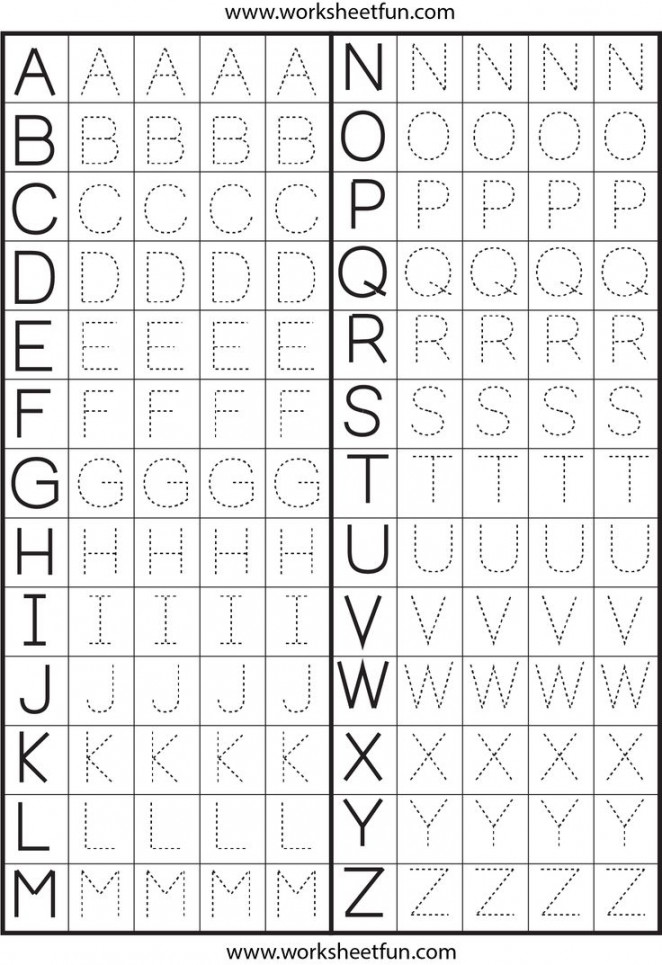 Alphabet Letter Tracing Worksheets  Letter tracing worksheets