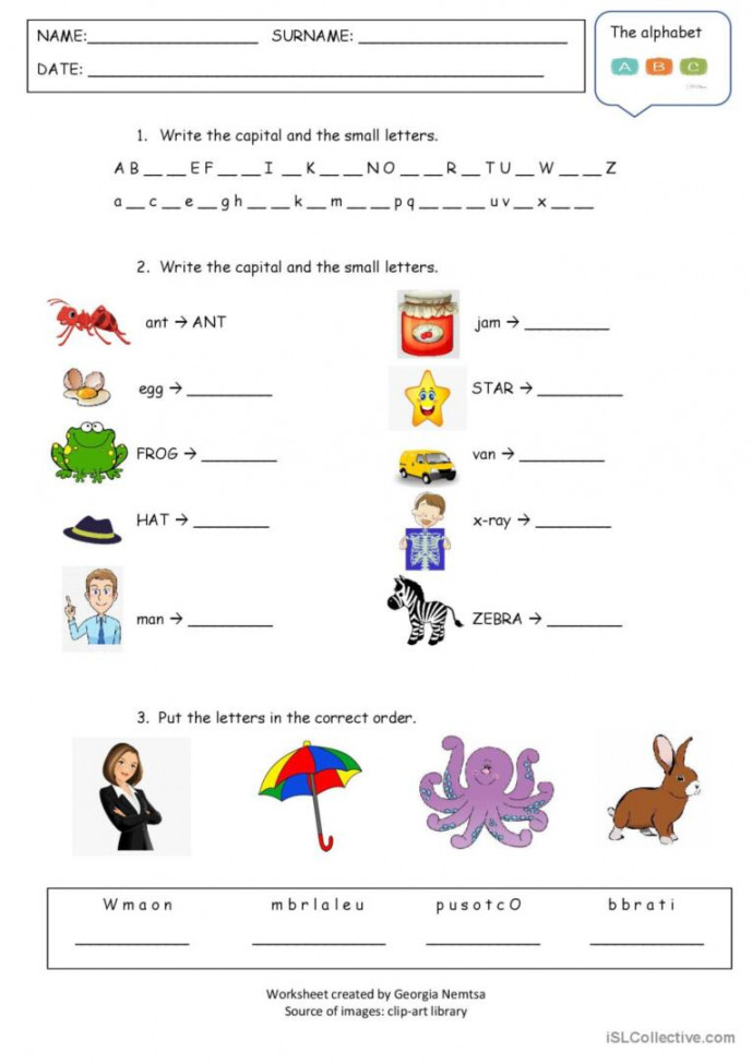 alphabet revision test: English ESL worksheets pdf & doc