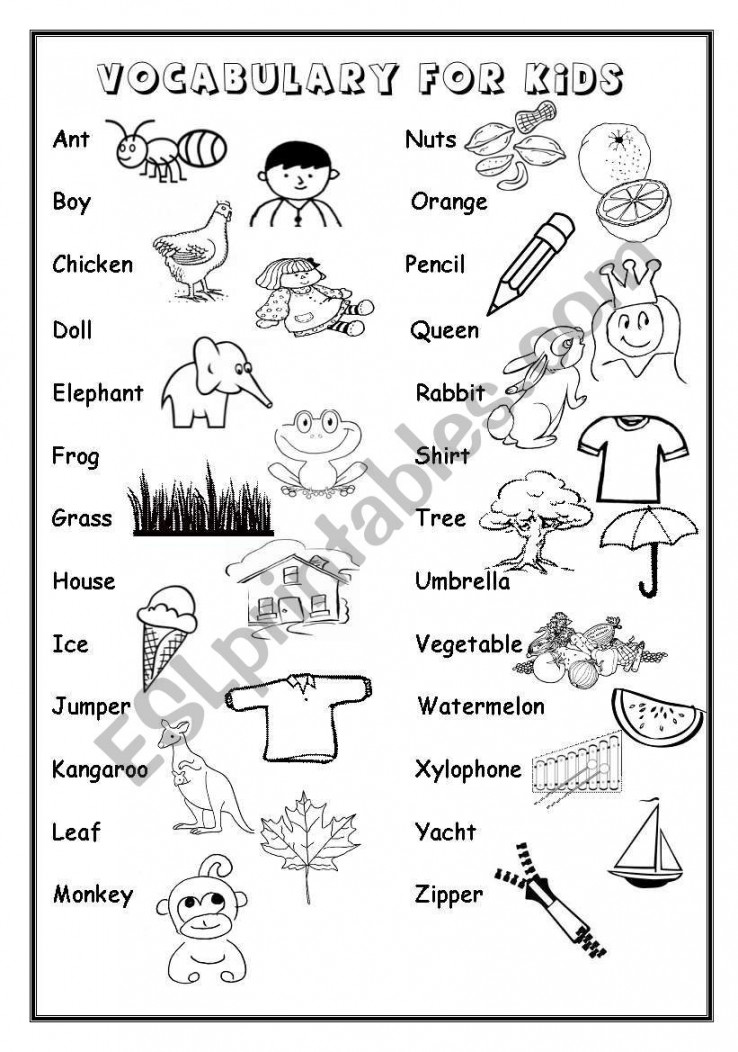 ALPHABET vocabulary - ESL worksheet by iamirish