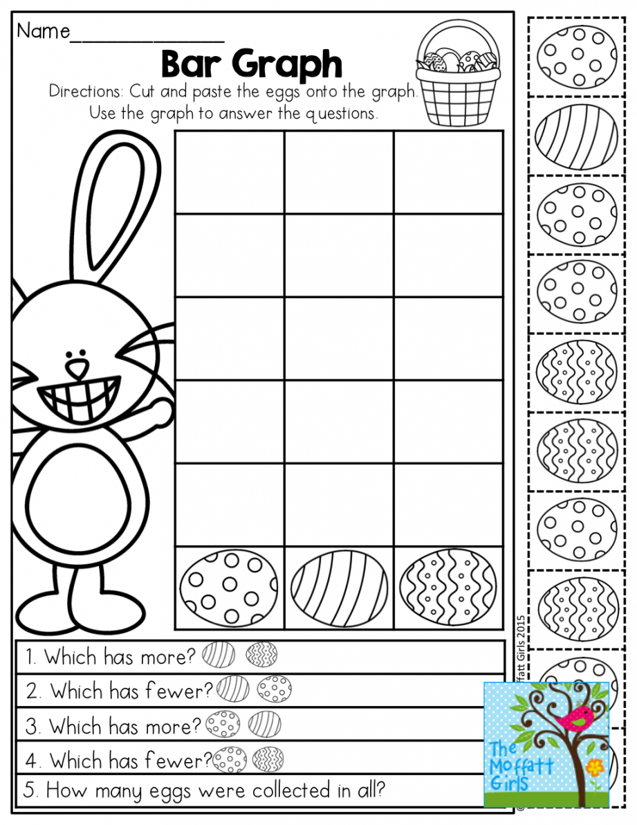 April NO PREP Packet (Kindergarten)  Easter math worksheets