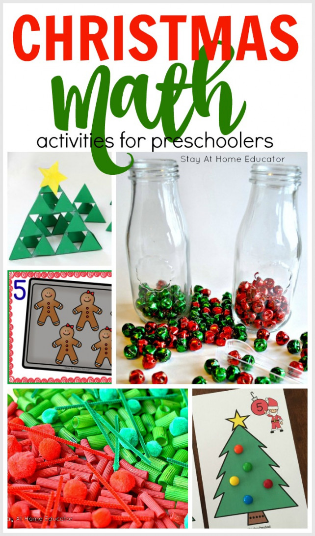 + Christmas Math Activities for Preschoolers - Stay At Home Educator