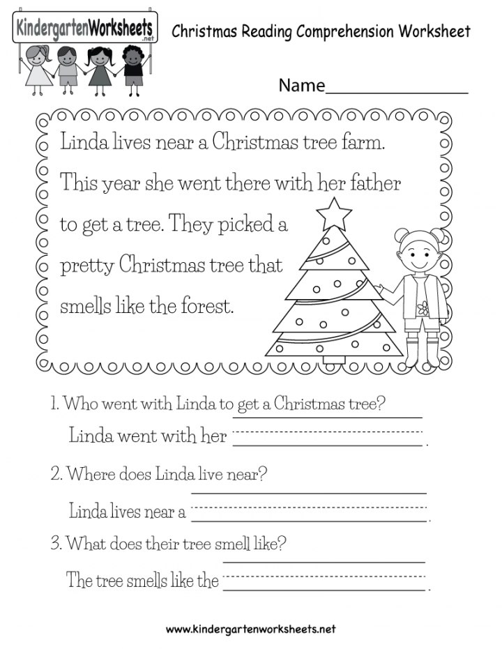 Christmas Reading Worksheet  Reading worksheets, Christmas