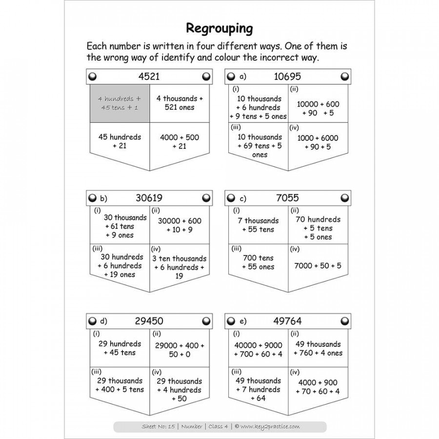 Class   Maths  Numbers  Activity Based Worksheets - Keypractice