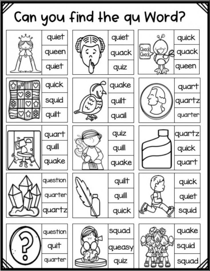 Consonant Digraph qu - Word Work! - No Prep  Made By Teachers