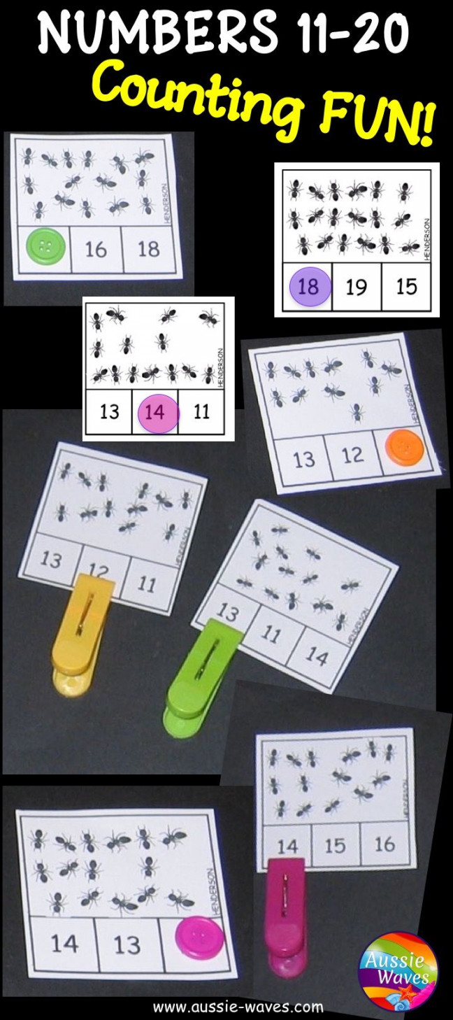 Counting Objects Numbers - Math Center Activities  Math