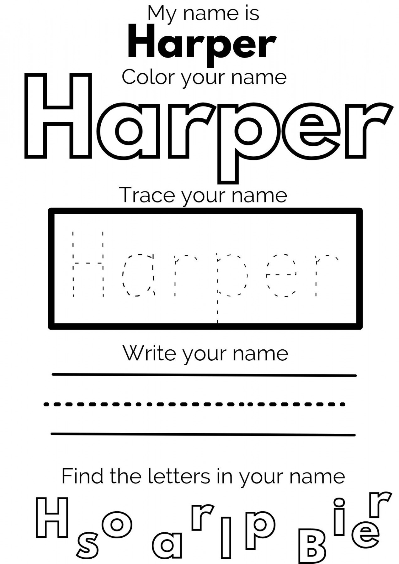 Custom Name Writing Worksheet - Etsy