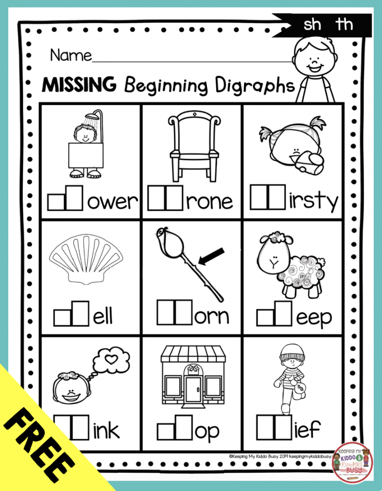 Digraphs - Phonics Unit  - FREEBIE — Keeping My Kiddo Busy