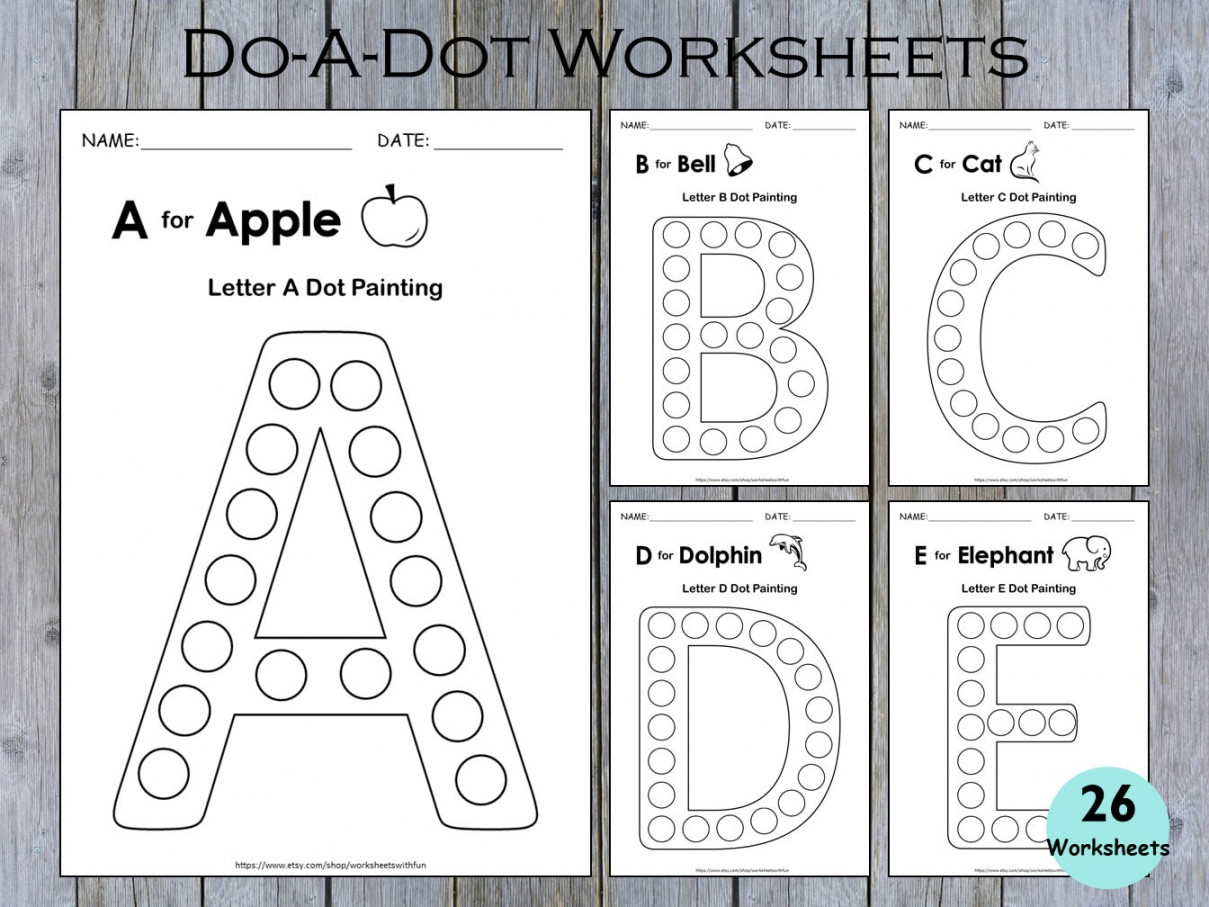 Do-a-dot Alphabet Printable Worksheets  Dab It Activity - Etsy