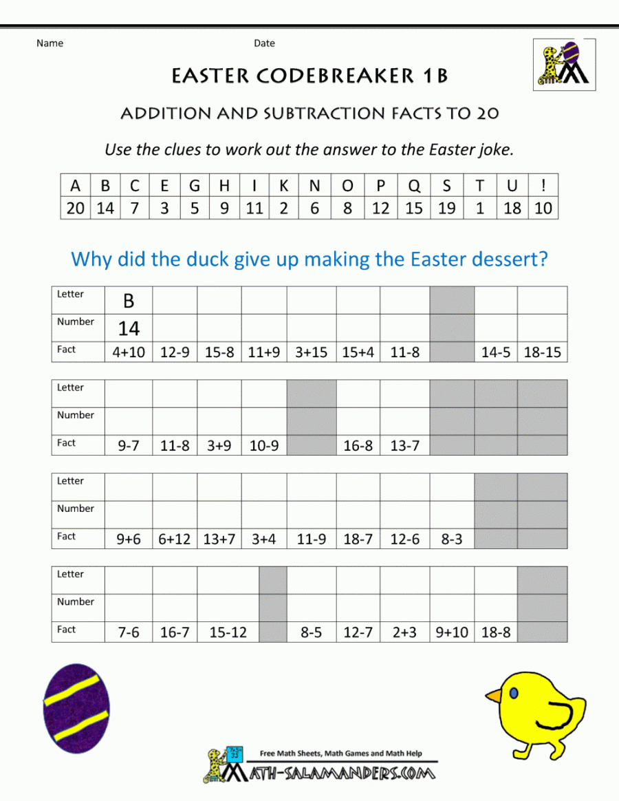 Easter Worksheets for kids