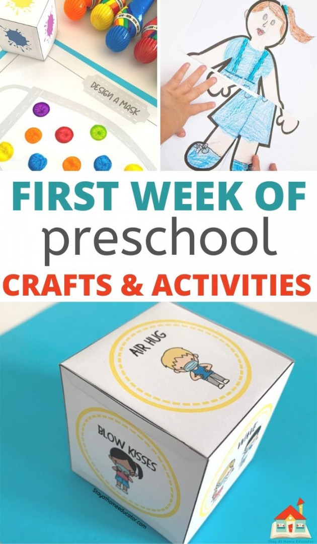 + First Week of Preschool Activities - Stay At Home Educator