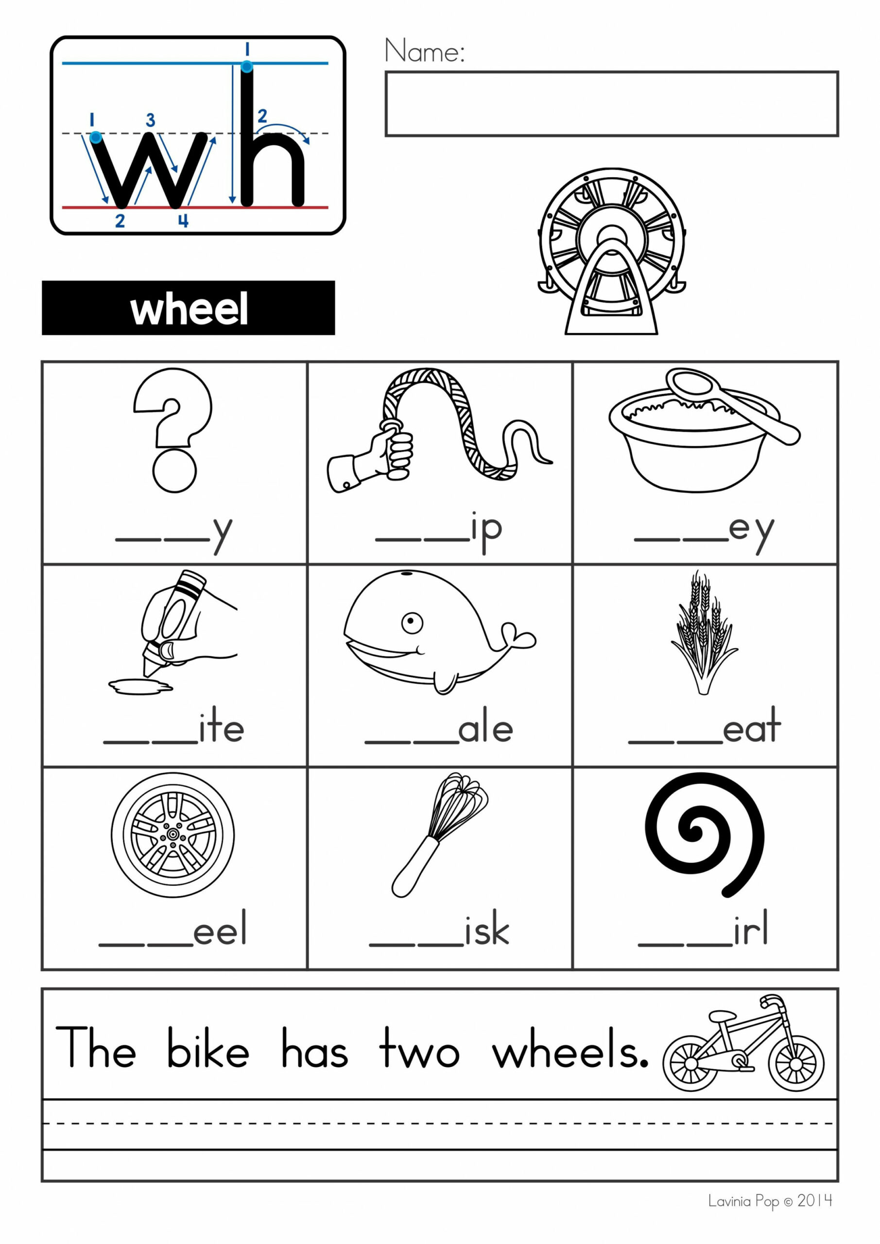 FREE Digraph WH: Phonics Word Work {Multiple Phonograms