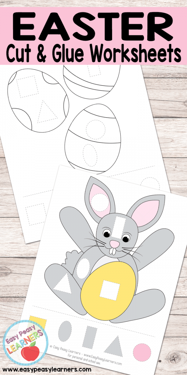 Free Easter Cut and Glue Worksheets - Easy Peasy Learners