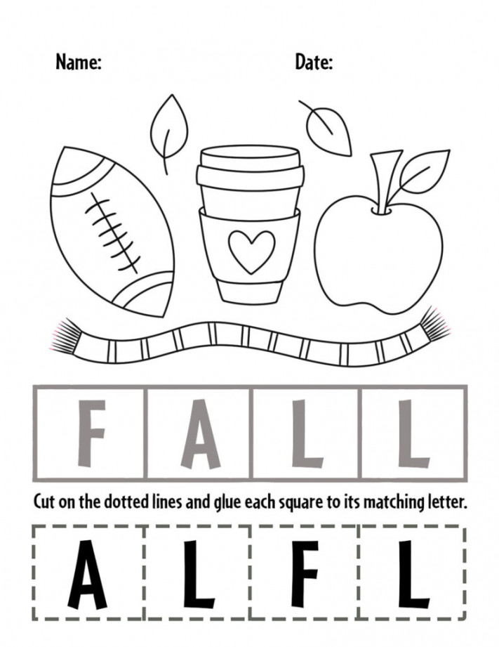 Free Fall Worksheets for Preschool! ⋆ The Hollydog Blog