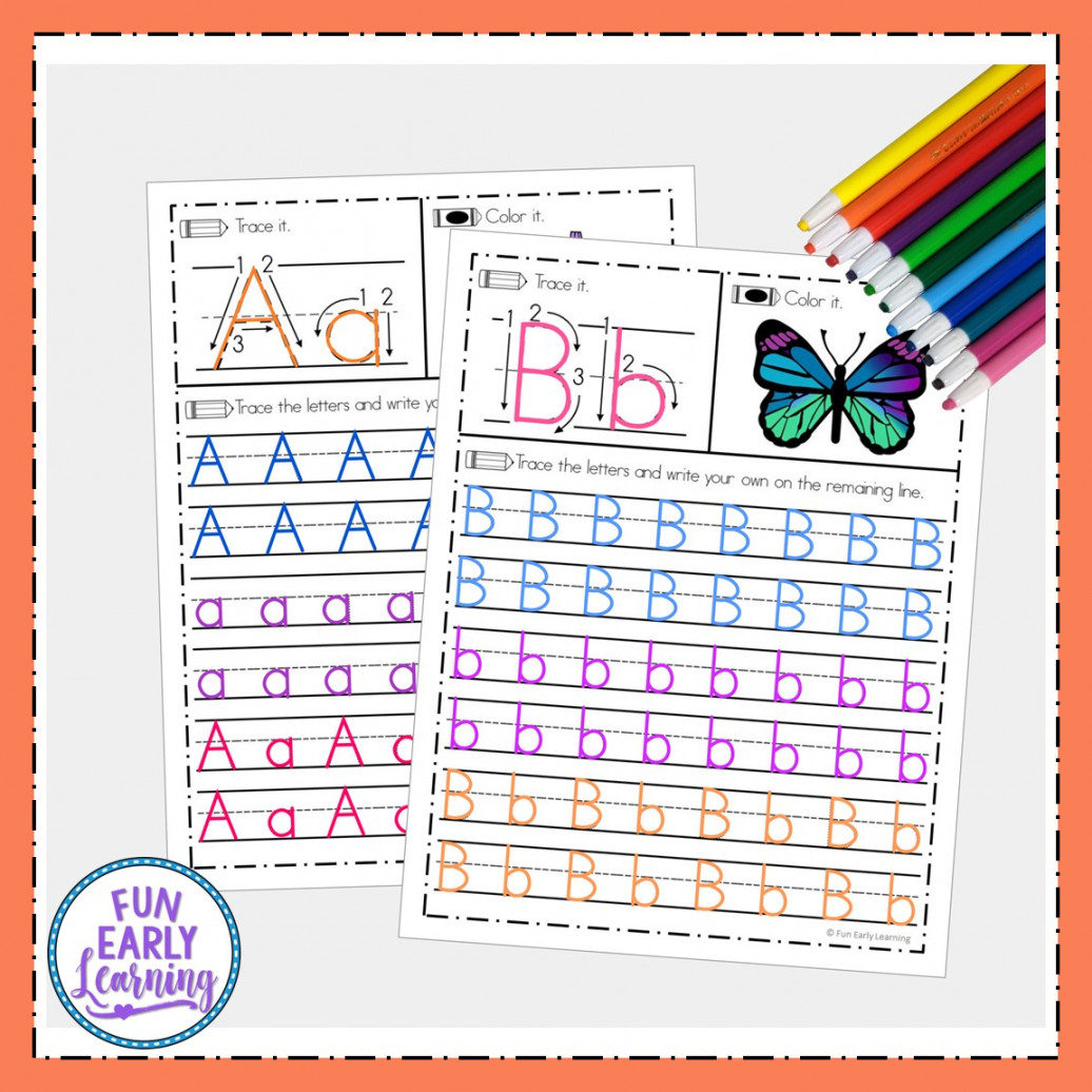 Free Letter Tracing Worksheets - A-Z Handwriting Practice