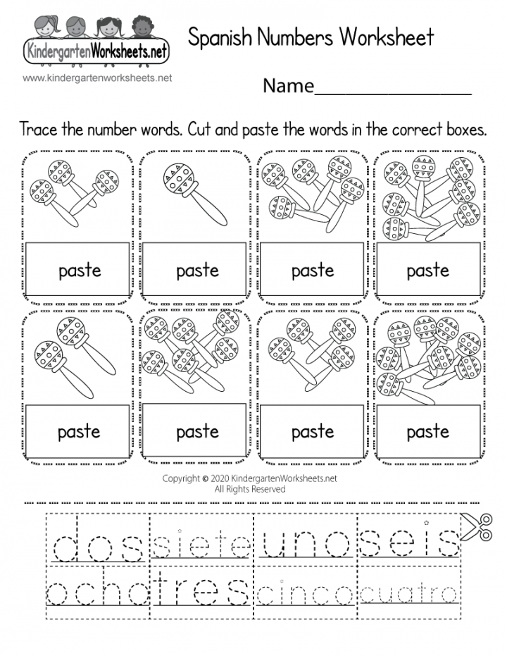 Free Printable Spanish Numbers Worksheet