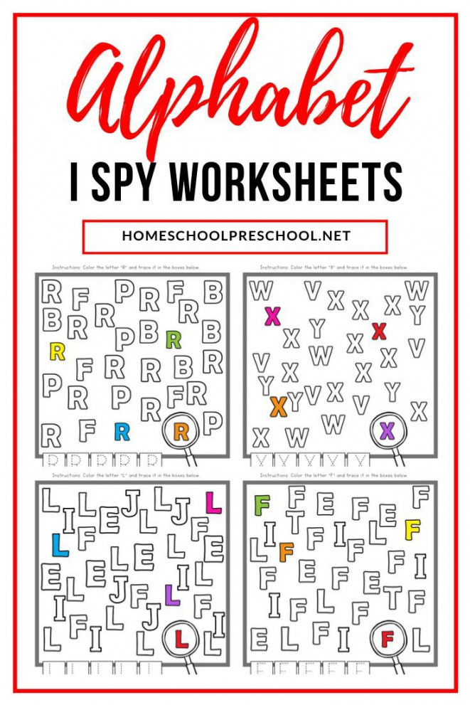 Free Uppercase I Spy Letters Printable Worksheets  Preschool