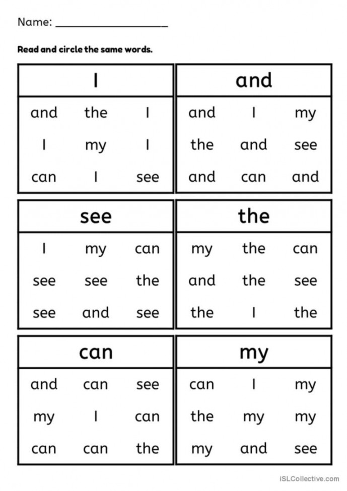 Fry Sight Words  (Part ): English ESL worksheets pdf & doc