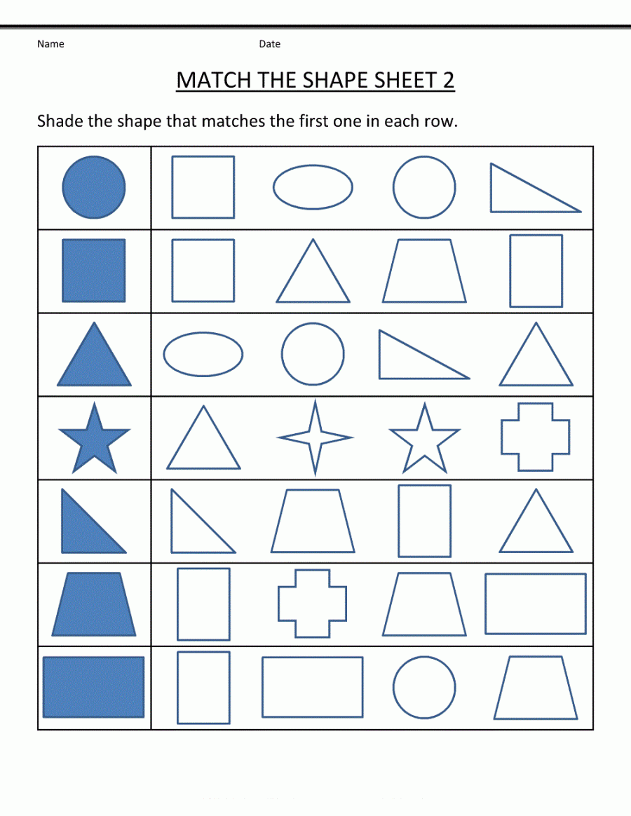 Fun and Effective Worksheet for Nursery Class  Shapes worksheets