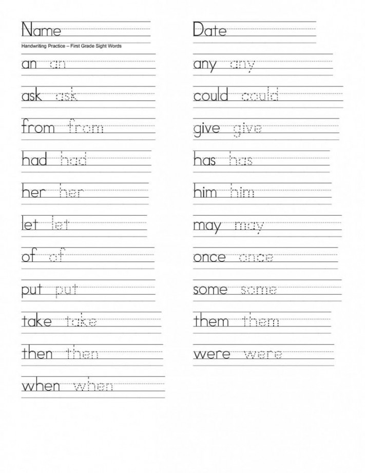 Grade  Writing Worksheets  st grade writing worksheets, Sight