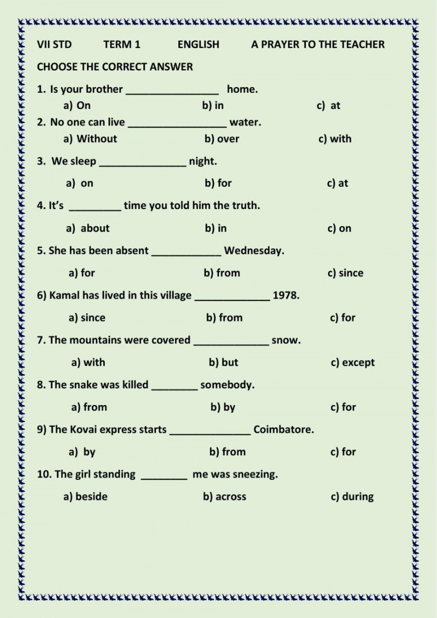 Grammar online exercise for Grade   Live Worksheets