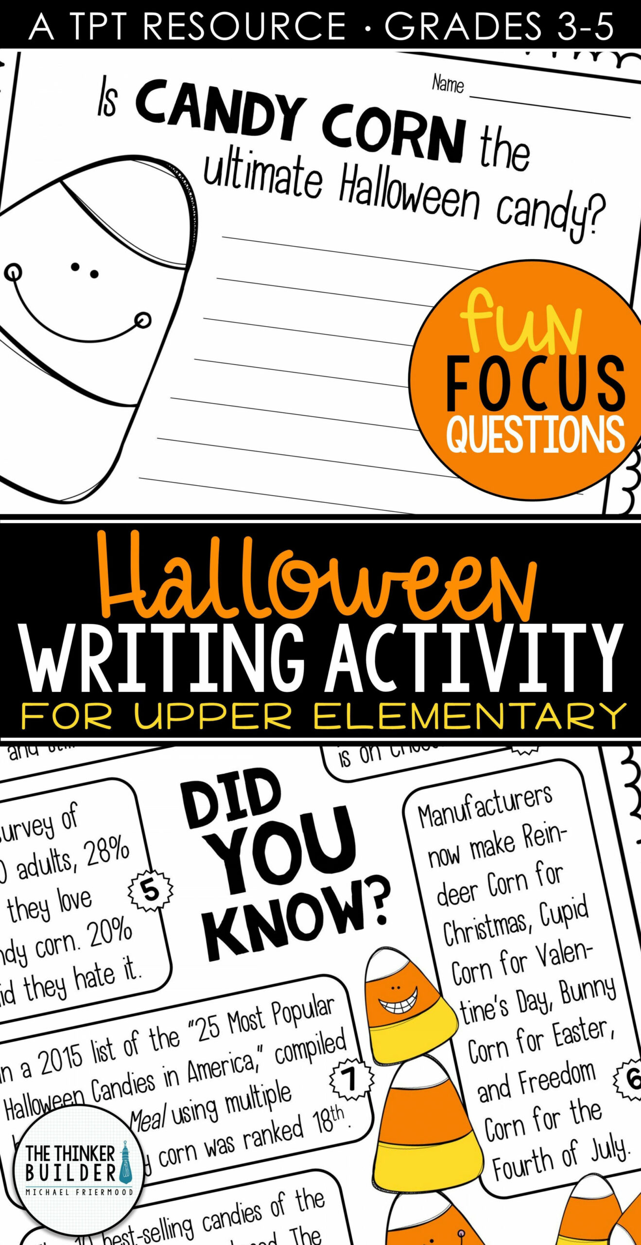 Halloween Writing: Opinion Writing - Two Focus Questions