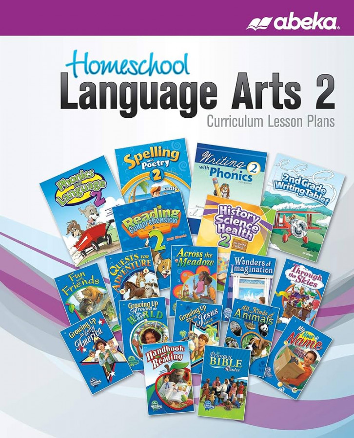 Homeschool Language Arts  Curriculum Lesson Plans - Abeka nd Grade   Phonics, Writing, Reading, Spelling and Poetry Lesson Plan Guide