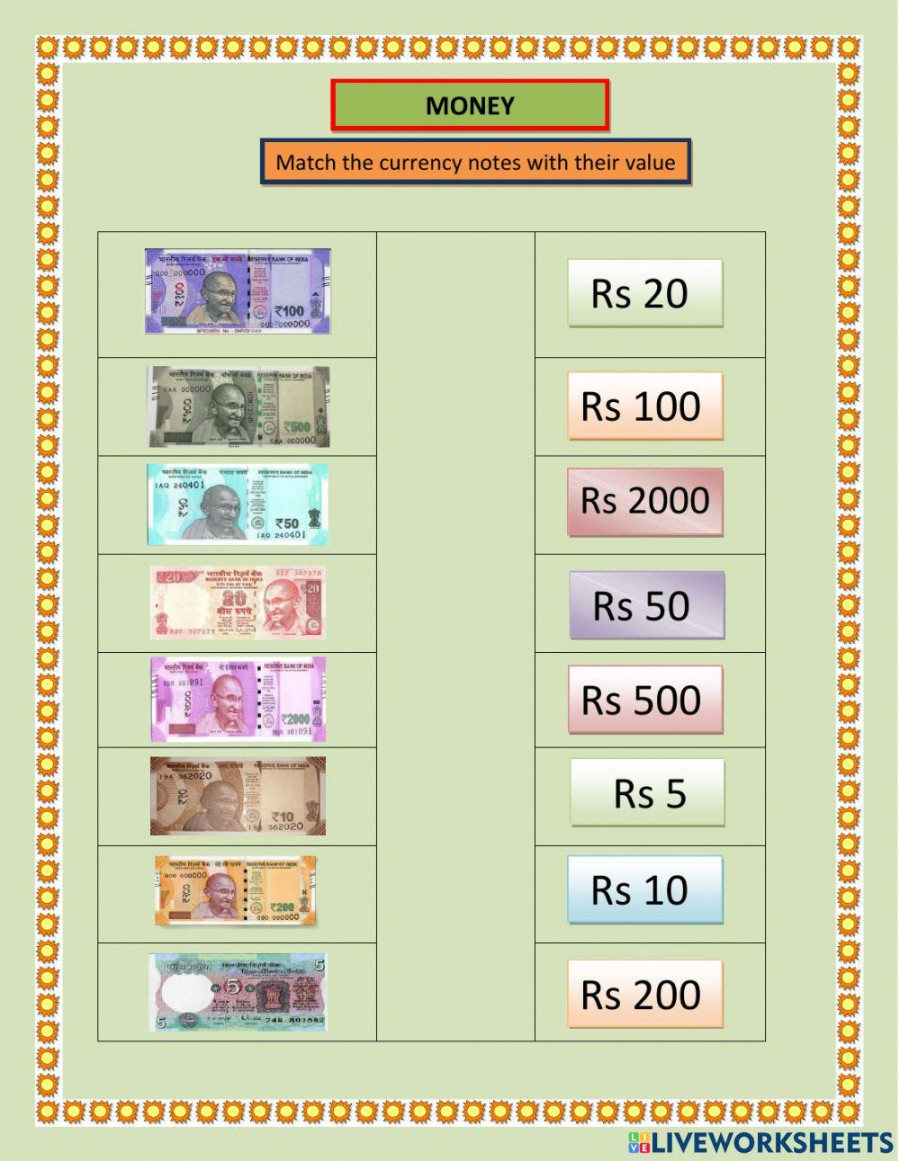 Indian money interactive worksheet  Live Worksheets