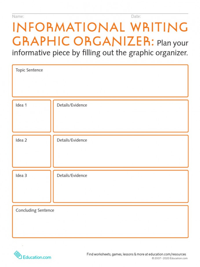 Informational Writing Graphic Organizer  PDF